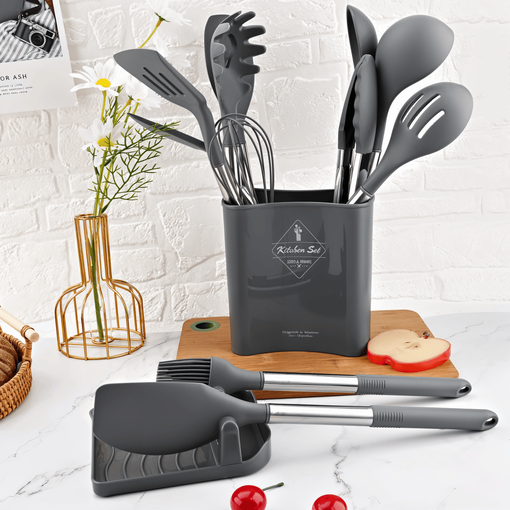 KitchenPro Silikon Keukengerei – Compleet 12-delig set