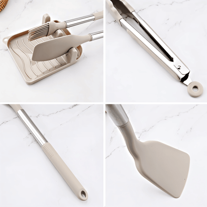 KitchenPro Silikon Keukengerei – Compleet 12-delig set