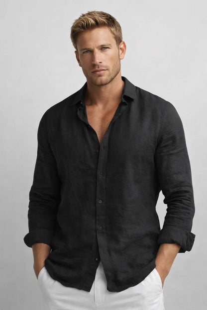 Lucas Linnen Overhemd Heren – Lichtgewicht Zomerstijl Slim Fit