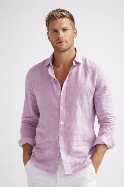 Lucas Linnen Overhemd Heren – Lichtgewicht Zomerstijl Slim Fit