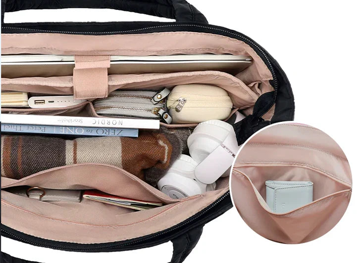 SoftCarry Puffer Draagtas met Ruime Inhoud en Trendy Design