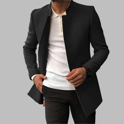 Moderne Herenblazer Zonder Knopen – Elegant & Veelzijdig