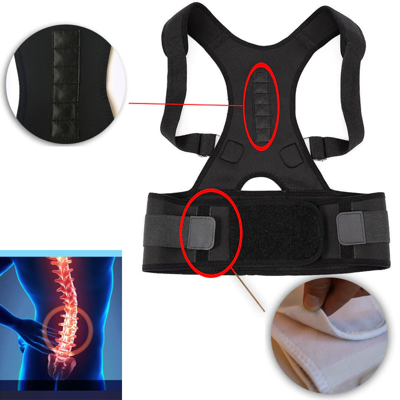 HoudingHulp Magnetische Rugcorrector – Verstelbare Houdingsband