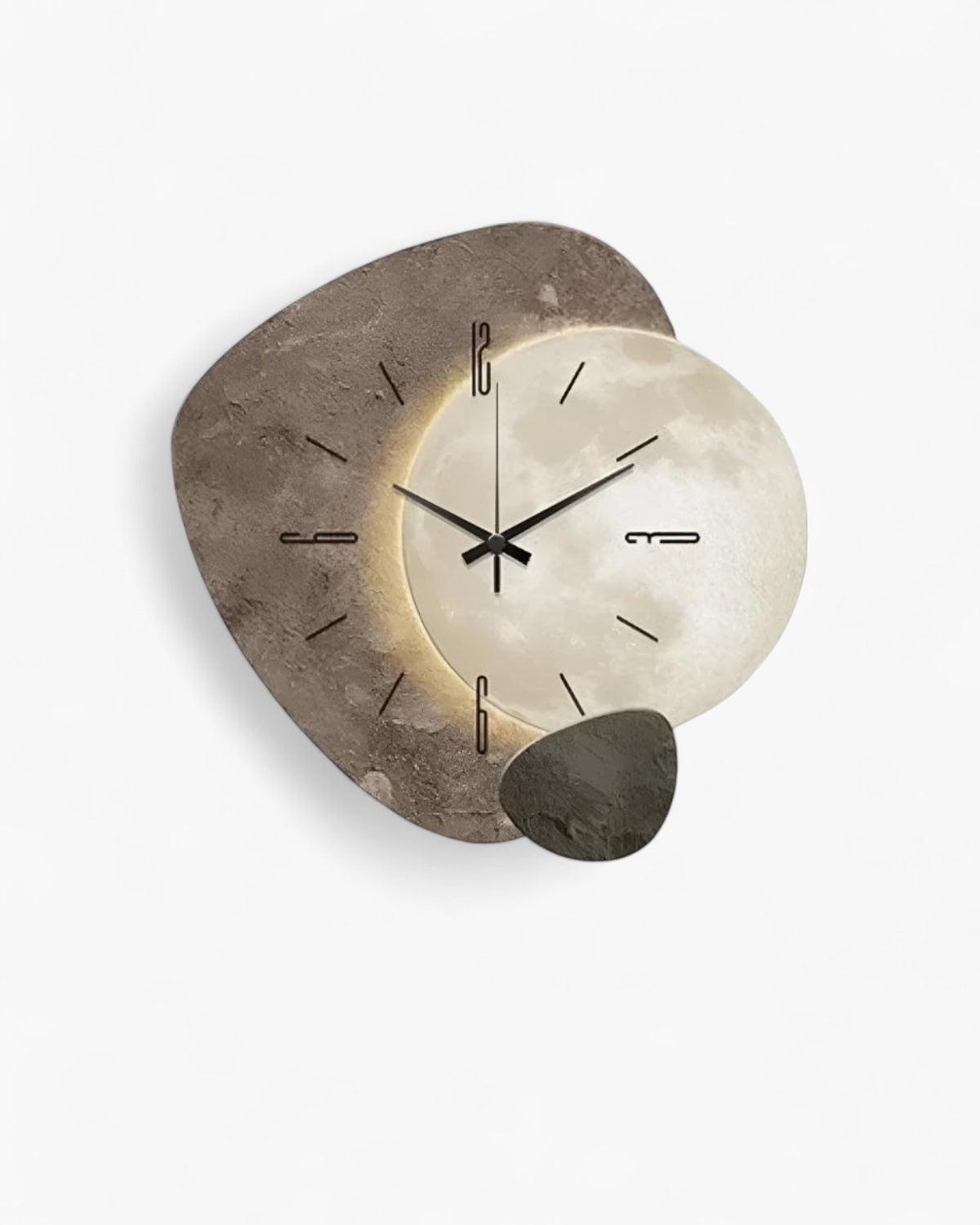 Maanlicht Wandklok – Japandi Design voor Modern Interieur