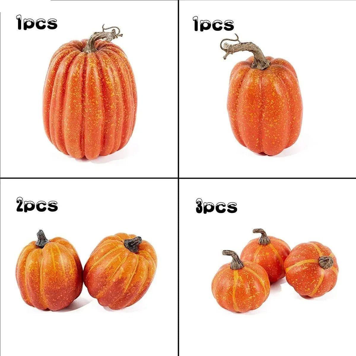 HerfstPomp Set van 7 Kunstpompoenen voor Herfstdecoratie