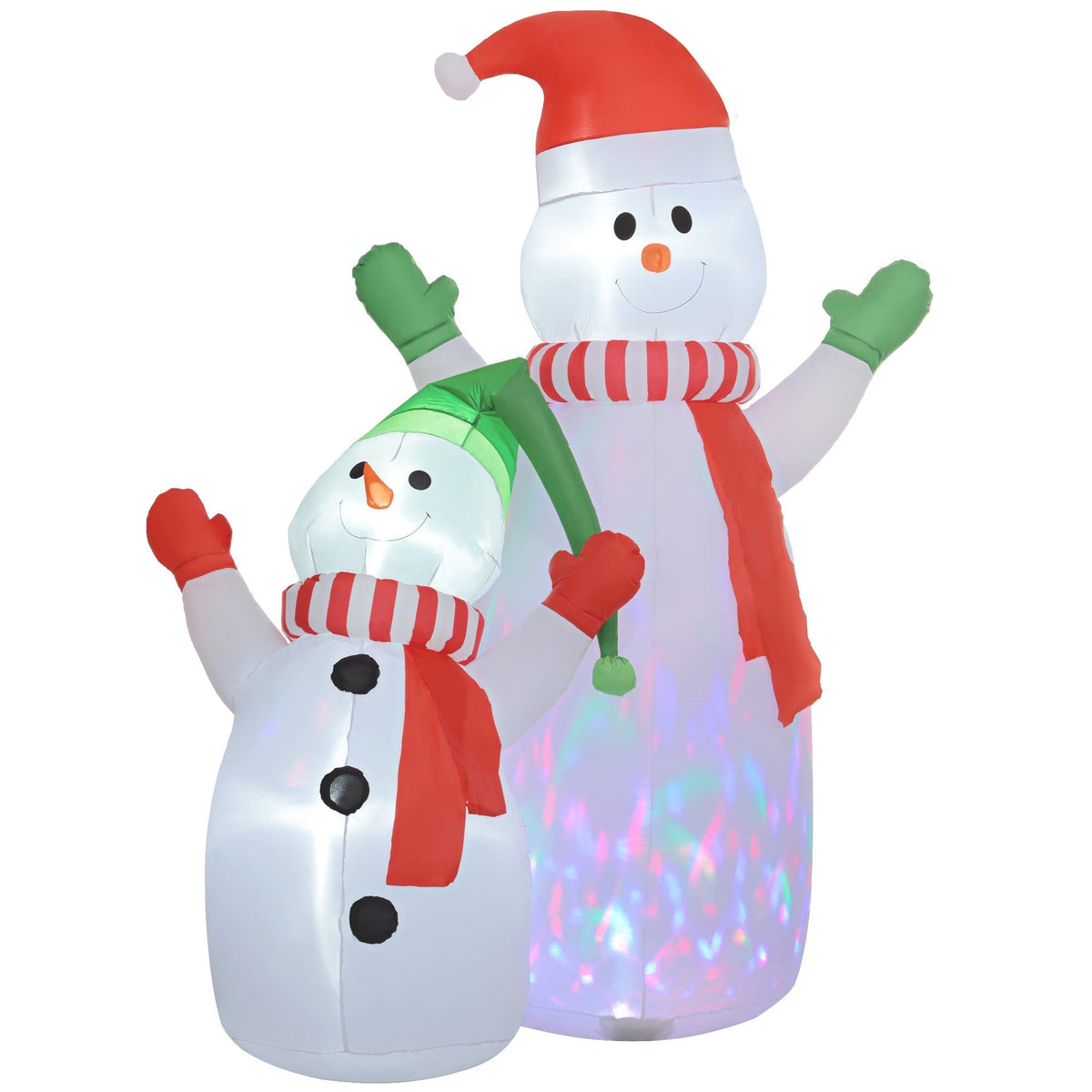 SnowGlow Opblaasbare Sneeuwman met Kind en LED Kerstverlichting 240 cm