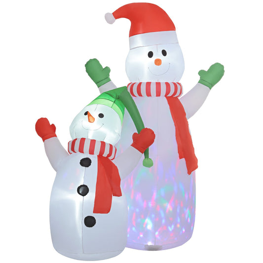 SnowGlow Opblaasbare Sneeuwman met Kind en LED Kerstverlichting 240 cm