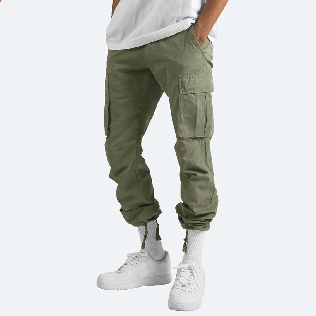 Heren Relaxed Fit Cargobroek – Comfortabele Broek met Ruime Zakken