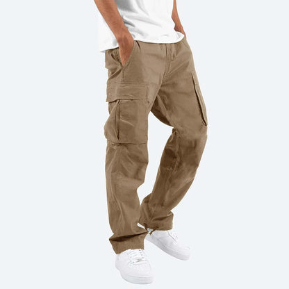 Heren Relaxed Fit Cargobroek – Comfortabele Broek met Ruime Zakken