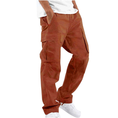 Heren Relaxed Fit Cargobroek – Comfortabele Broek met Ruime Zakken