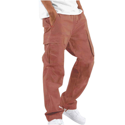 Heren Relaxed Fit Cargobroek – Comfortabele Broek met Ruime Zakken