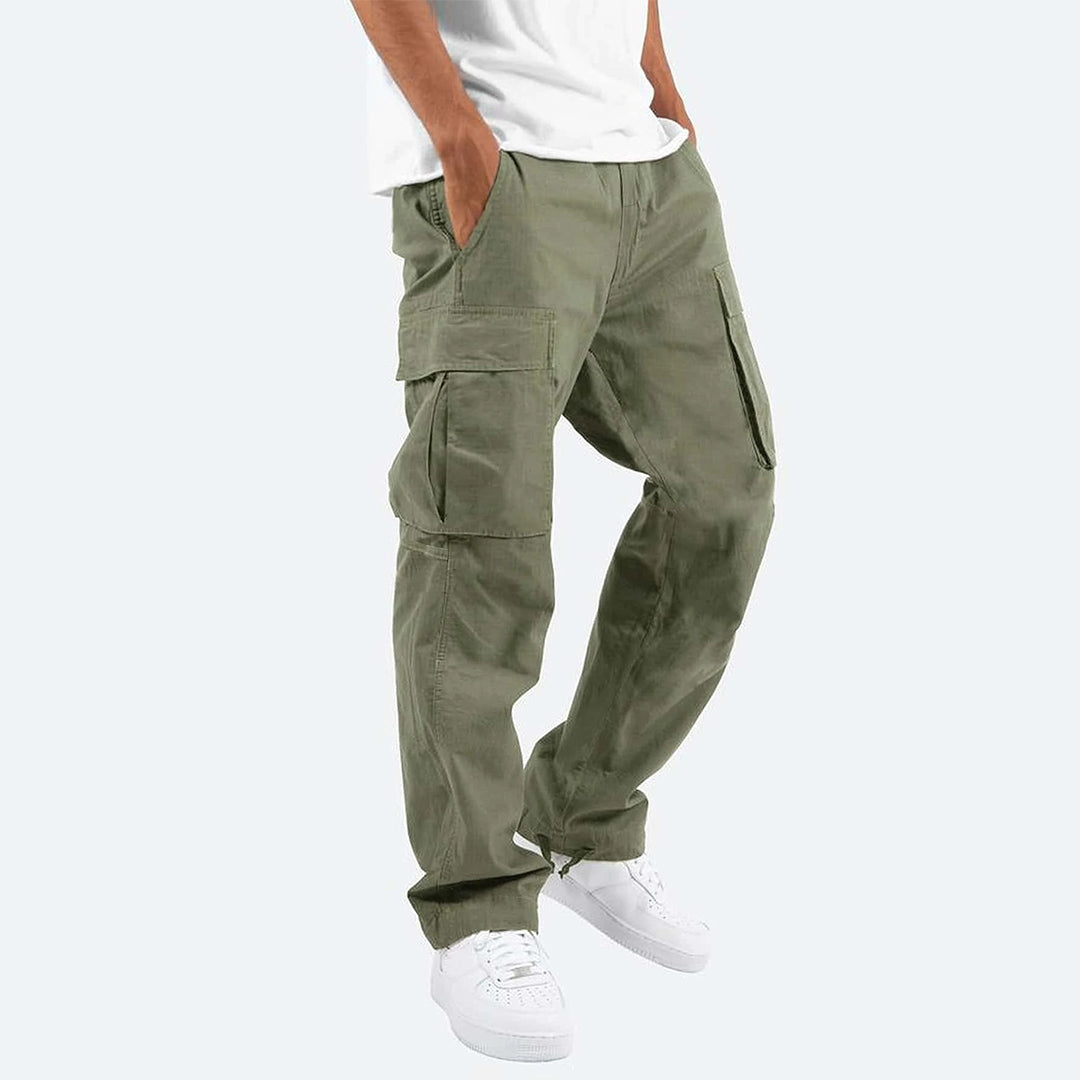 Heren Relaxed Fit Cargobroek – Comfortabele Broek met Ruime Zakken