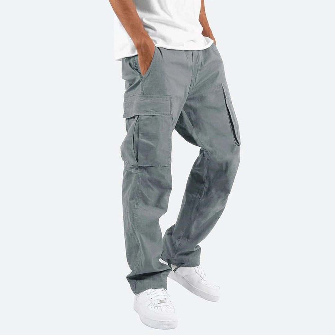Heren Relaxed Fit Cargobroek – Comfortabele Broek met Ruime Zakken