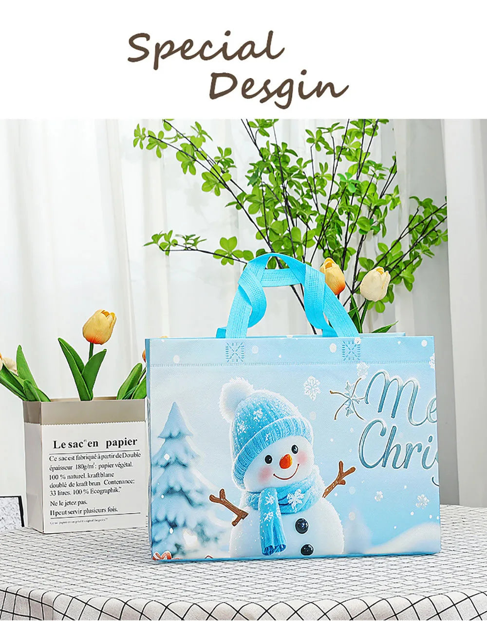 Kerstella – Herbruikbare Kerst Cadeautas 32x17x25 cm