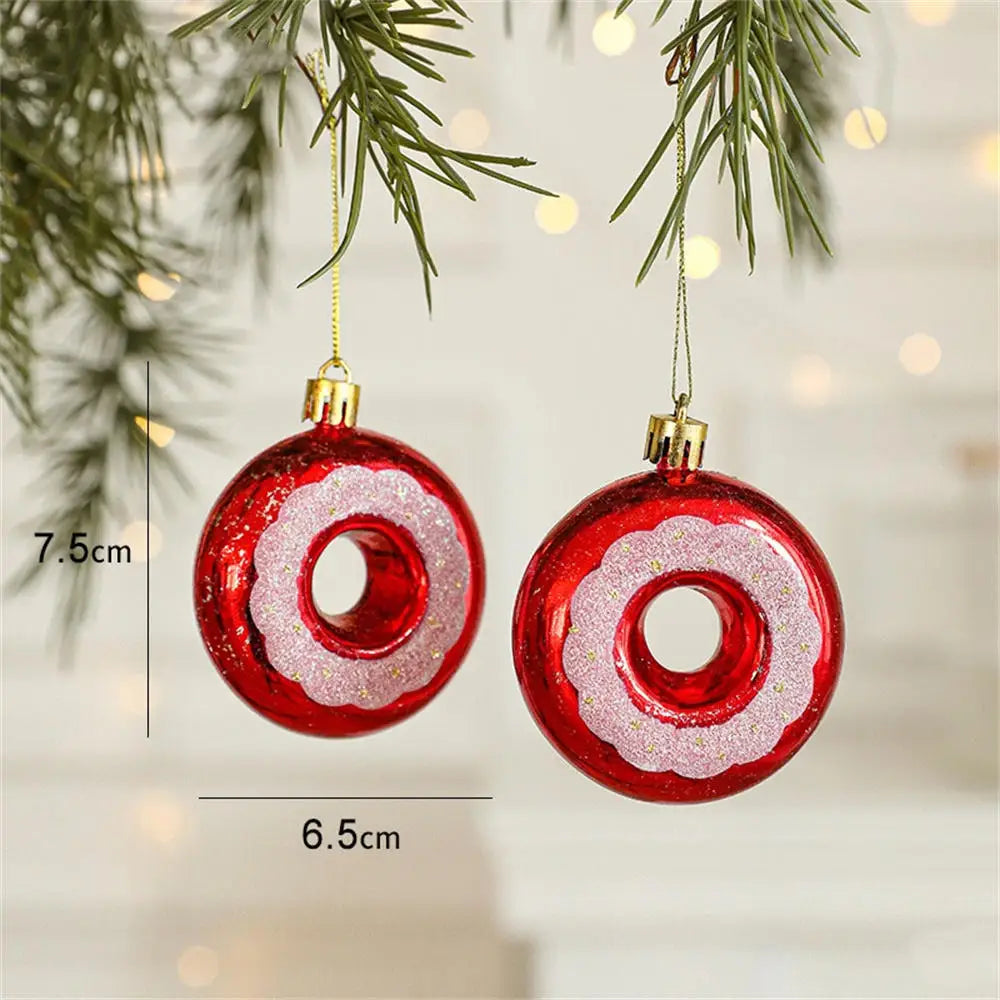 Kersthangers Feestkrans Set van 2 met Decoratieve Kerstfiguren