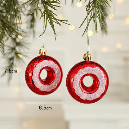 Kersthangers Feestkrans Set van 2 met Decoratieve Kerstfiguren