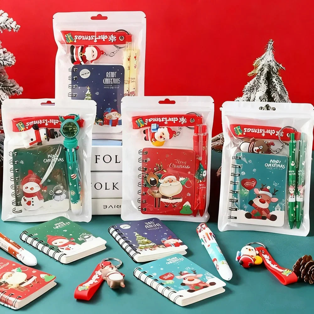 Kerstkriebels – Kerst Schrijfset met Notitieboek, Gelpen en Sleutelhanger