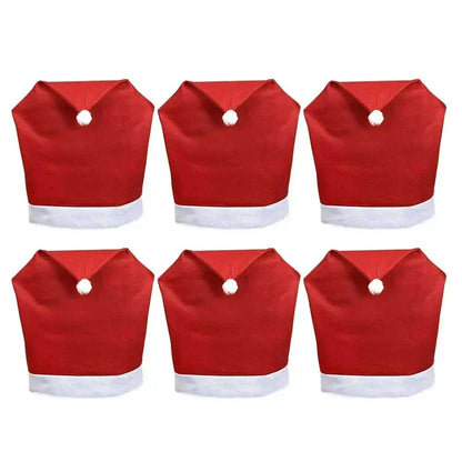 Kerstman Stoelhoes Rood-Wit, Kerstdecoratie voor Eetkamerstoelen