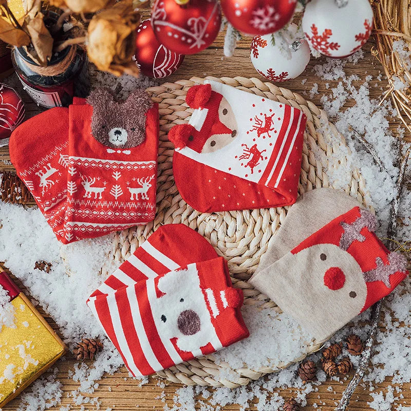 Kerstsokken Dames en Kinderen – Feestelijke Sokken met Kerstmotieven