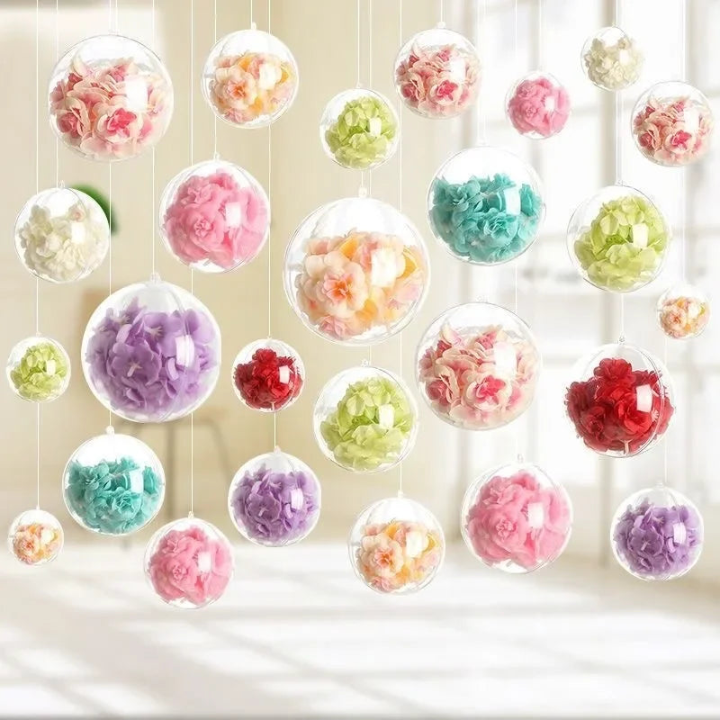 Transparante Kerstballen om te Vullen, 5 tot 10 cm, Diverse Sets