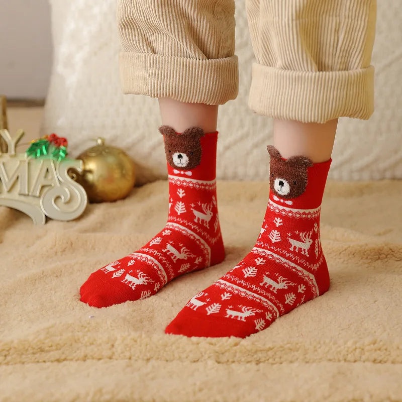 Kerstsokken Dames en Kinderen – Feestelijke Sokken met Kerstmotieven