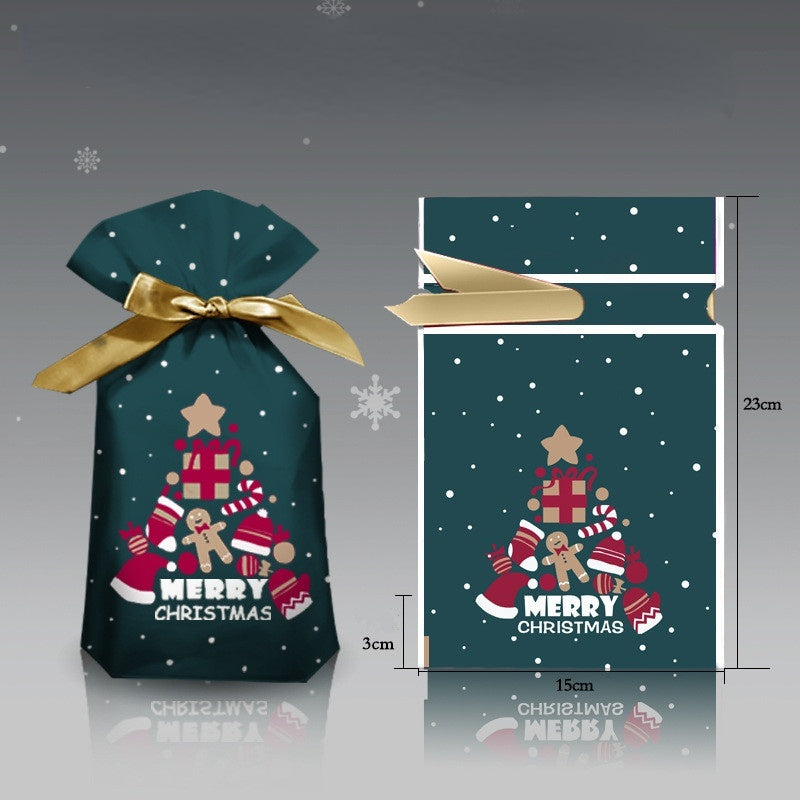 Kerstkabouter – Set van 5 Kerstcadeautasjes voor Snoep en Kleine Cadeaus