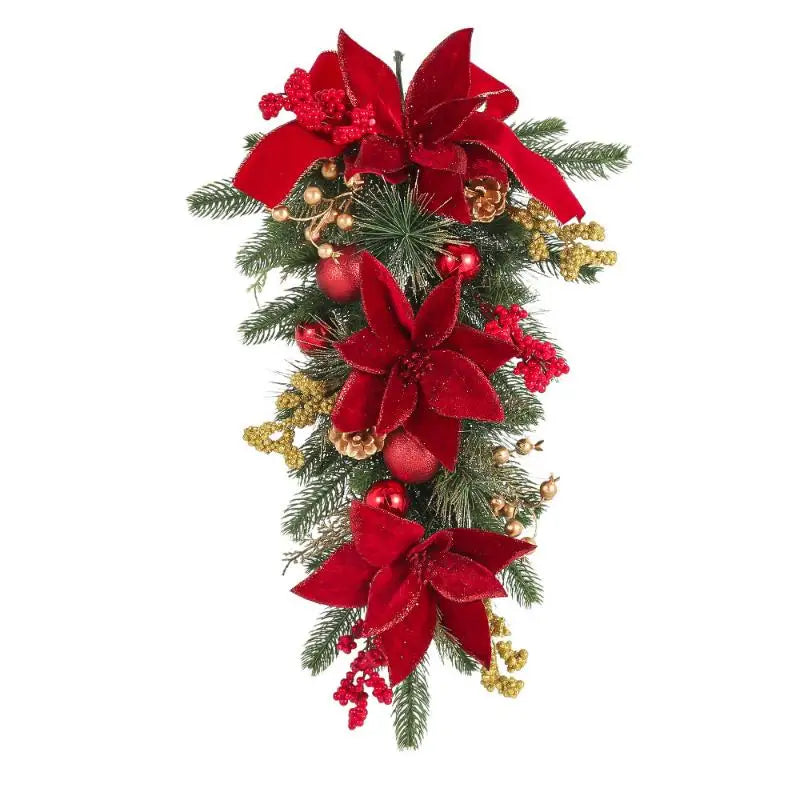 Dennenfeest – Kerstkrans 60 cm met Bessen, Dennenappels en Strikken