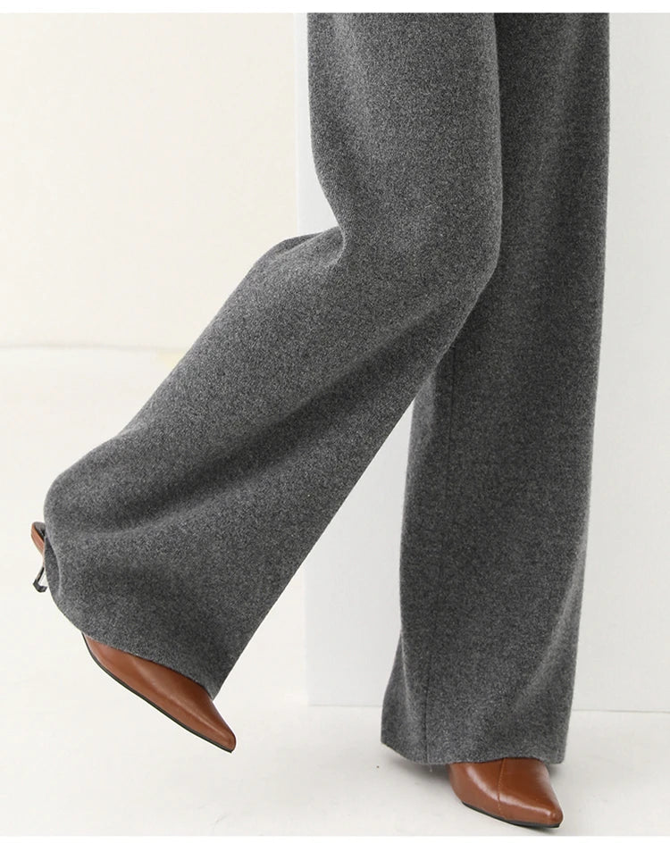 Mare Dames Corduroy Broek – Wijde Pijpen en Elastische Tailleband