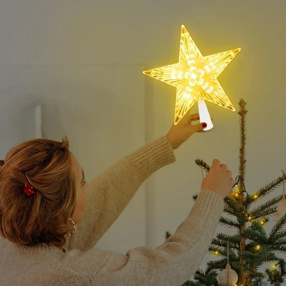 Sterrenstraling – LED Kerstster voor de Boomtop van 17 x 18 cm