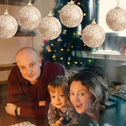 Glitter Kerstballen Set – Kerstboomversiering van 6 cm