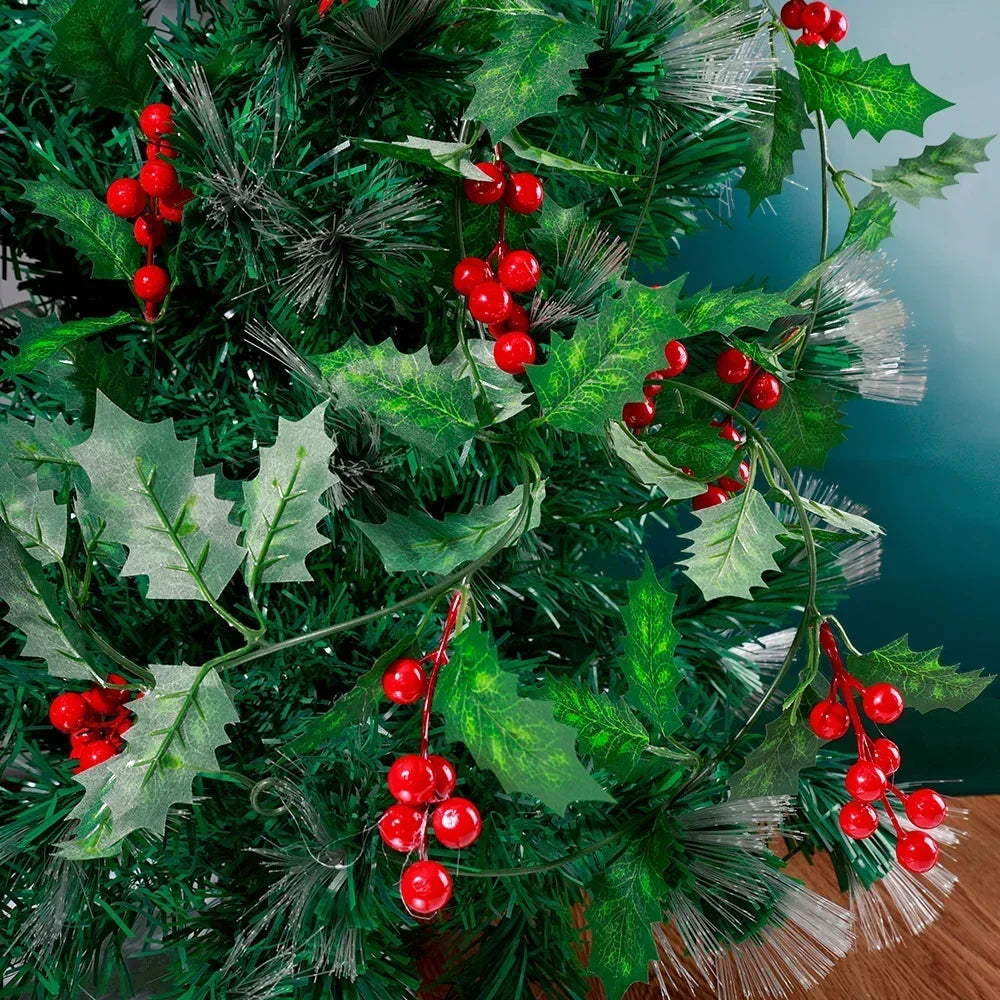 Kerstslinger – 2 Meter Feestelijke Decoratie met Bessen en Bladeren