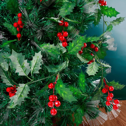 Kerstslinger – 2 Meter Feestelijke Decoratie met Bessen en Bladeren