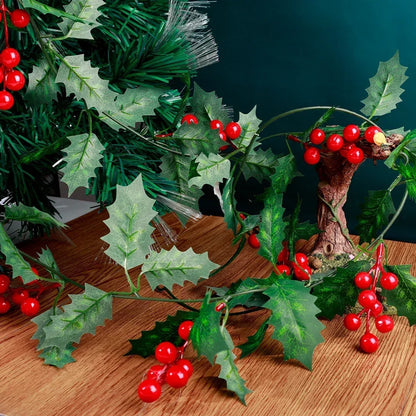 Kerstslinger – 2 Meter Feestelijke Decoratie met Bessen en Bladeren