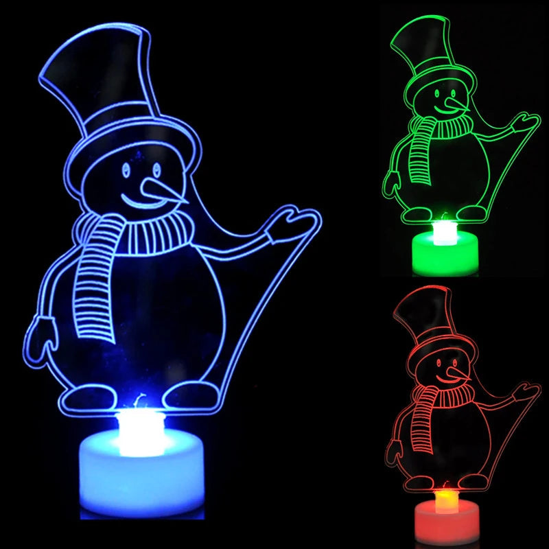 Kleurrijke LED-sneeuwmanlampen voor feestelijke gelegenheden