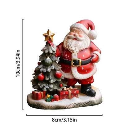 Noëlvaro – Kerstman Beeldje van Hars voor Kerstdecoratie 10 cm