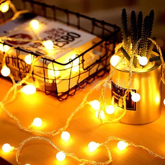 USB Kerstverlichting 3 Meter met 20 Warme Witte LED Lampen