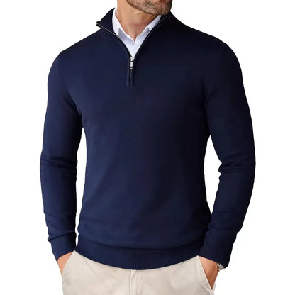 Arveno Herentrui met Halve Rits Comfortabele Gebreide Trui