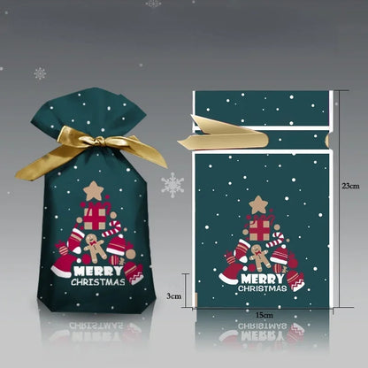 Kerstkabouter – Set van 5 Kerstcadeautasjes voor Snoep en Kleine Cadeaus