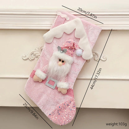 Sneeuwglans Noël – Decoratieve Kerstkous met Pailletten en Kerstfiguur
