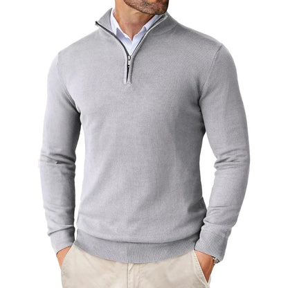 Arveno Herentrui met Halve Rits Comfortabele Gebreide Trui