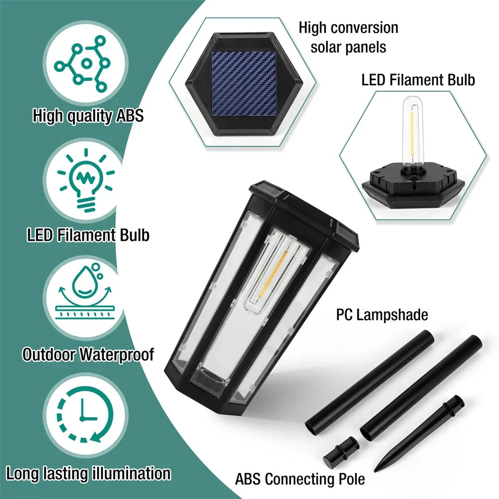Zonnewegverlichting Waterdichte LED Tuinlampen Buiten