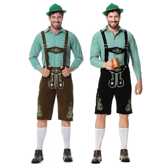 Bram Heren Oktoberfest Kostuum met Hoed en Tuinbroek