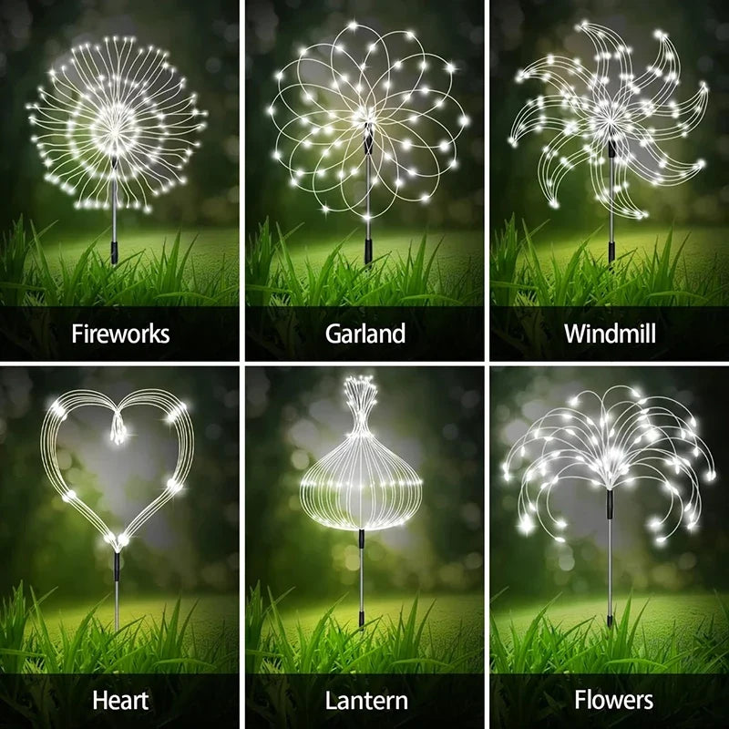 Vuurwerklicht Tuinlampen – Decoratieve LED Buitenverlichting