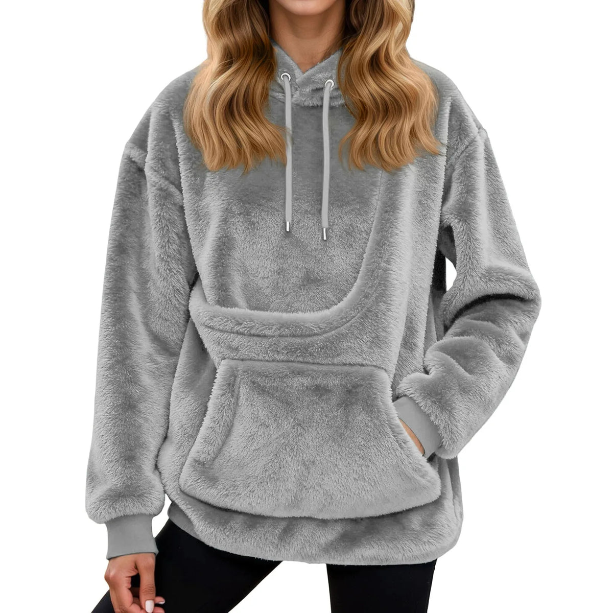 Knuffelzak Fleece Hoodie met Buikzak voor Kleine Huisdieren