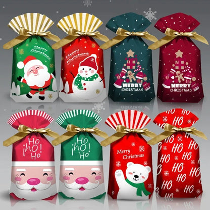 Kerstkabouter – Set van 5 Kerstcadeautasjes voor Snoep en Kleine Cadeaus