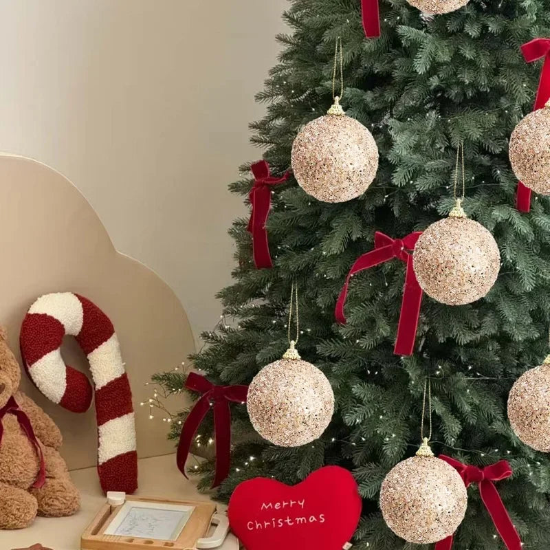 Glitter Kerstballen Set – Kerstboomversiering van 6 cm