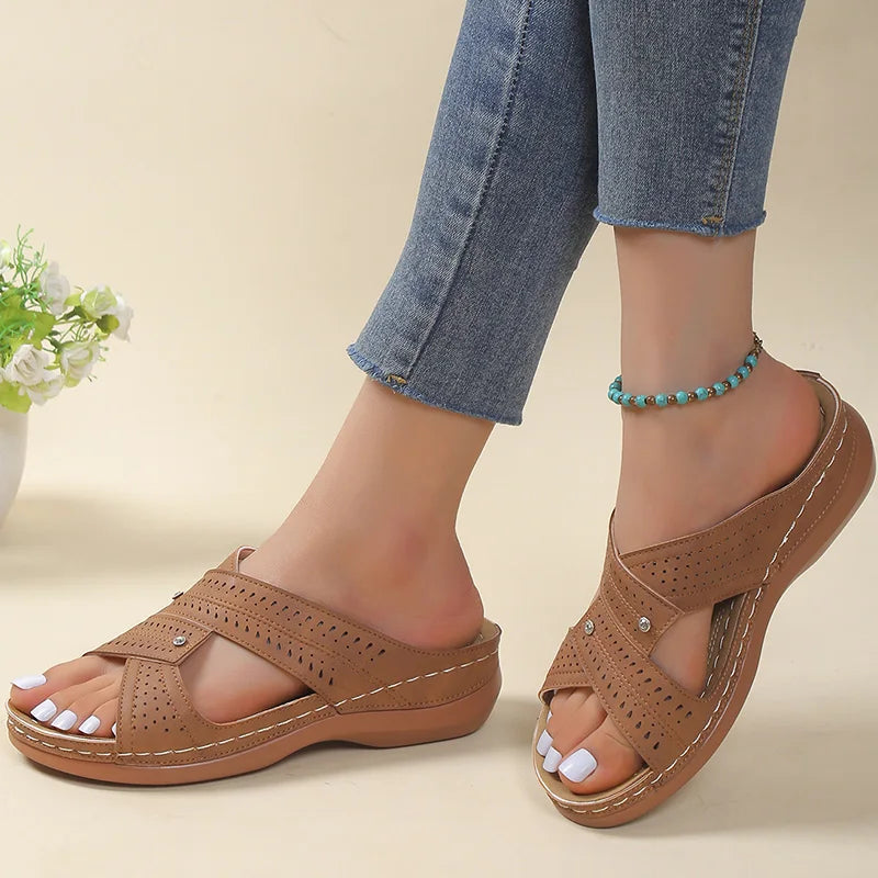 LuchtComfort Dames Sandalen met Orthopedisch Voetbed en Ventilatie
