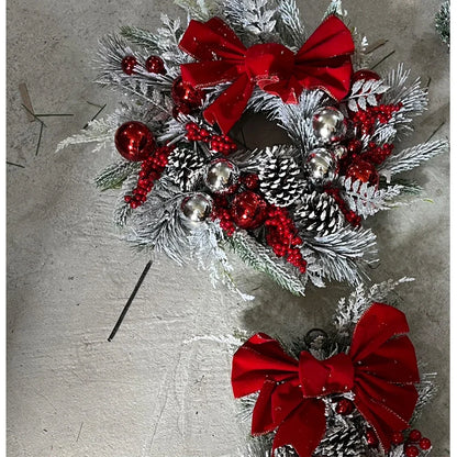 Winterweelde Kerstkrans en Slinger – Gevlokte PVC Kerstdecoratie