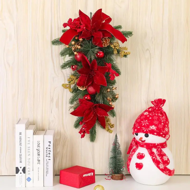 Dennenfeest – Kerstkrans 60 cm met Bessen, Dennenappels en Strikken