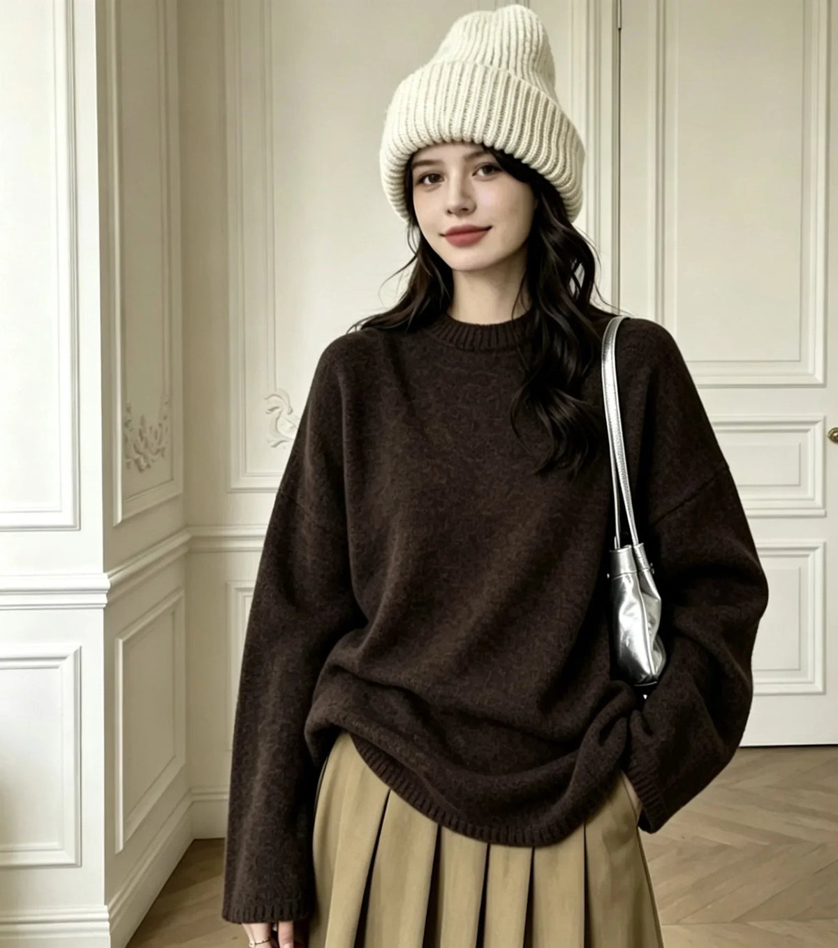 Oversized Dames Sweater Livia – Comfortabele Trui met Ronde Hals